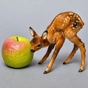Коллекционная Фарфоровая статуэтка «Пятнистый Олененок», Hutschenreuther Германия, 50-е гг.