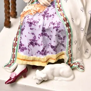 Антикварная Фарфоровая статуэтка «Галантная сцена у клавесина», Ernst Bohne Sohne Германия, 1901 - 1920 годы. 