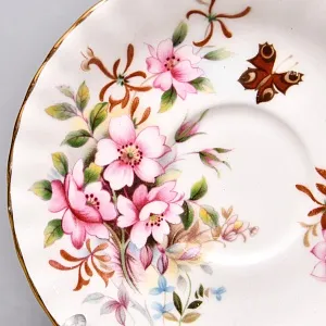 Коллекционная Фарфоровая Кофейная пара «Сладкий шиповник», ROYAL ALBERT Англия.