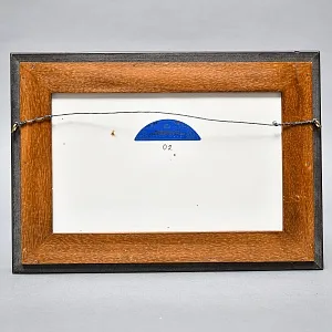 Фарфоровый Пласт - Картина - Панно «Сельский пейзаж. Подворье», Royal Delft Голландия 50 гг.