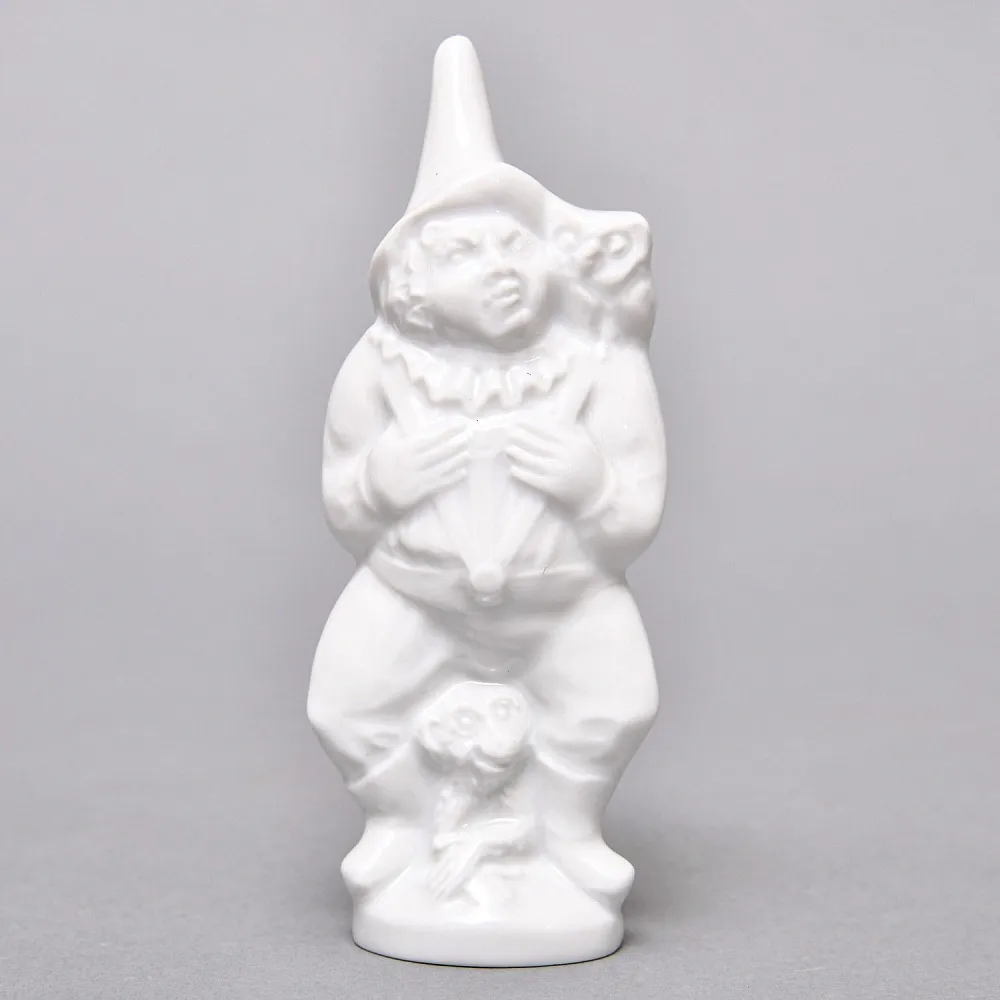 Коллекционная Фарфоровая статуэтка «Клоун с совой и обезьяной», MEISSEN /МЕЙСЕН Германия.