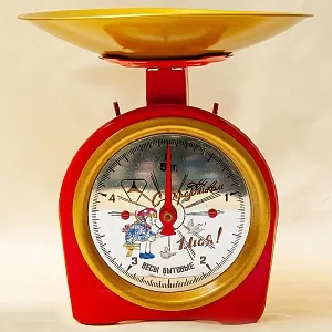 Редкость! Винтажные Бытовые Кухонные Весы «1 -е МАЯ» на 5 кг., Тюмень, СССР -1977 год.