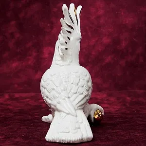 Авторская Коллекционная Фарфоровая Статуэтка «Птица -Попугай - Белый Какаду» Россия.
