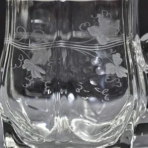 Набор «Виноград» - Хрустальный Графин + 6 -ть Кружек, Silverplate, Германия, 60 -е годы ХХ века.