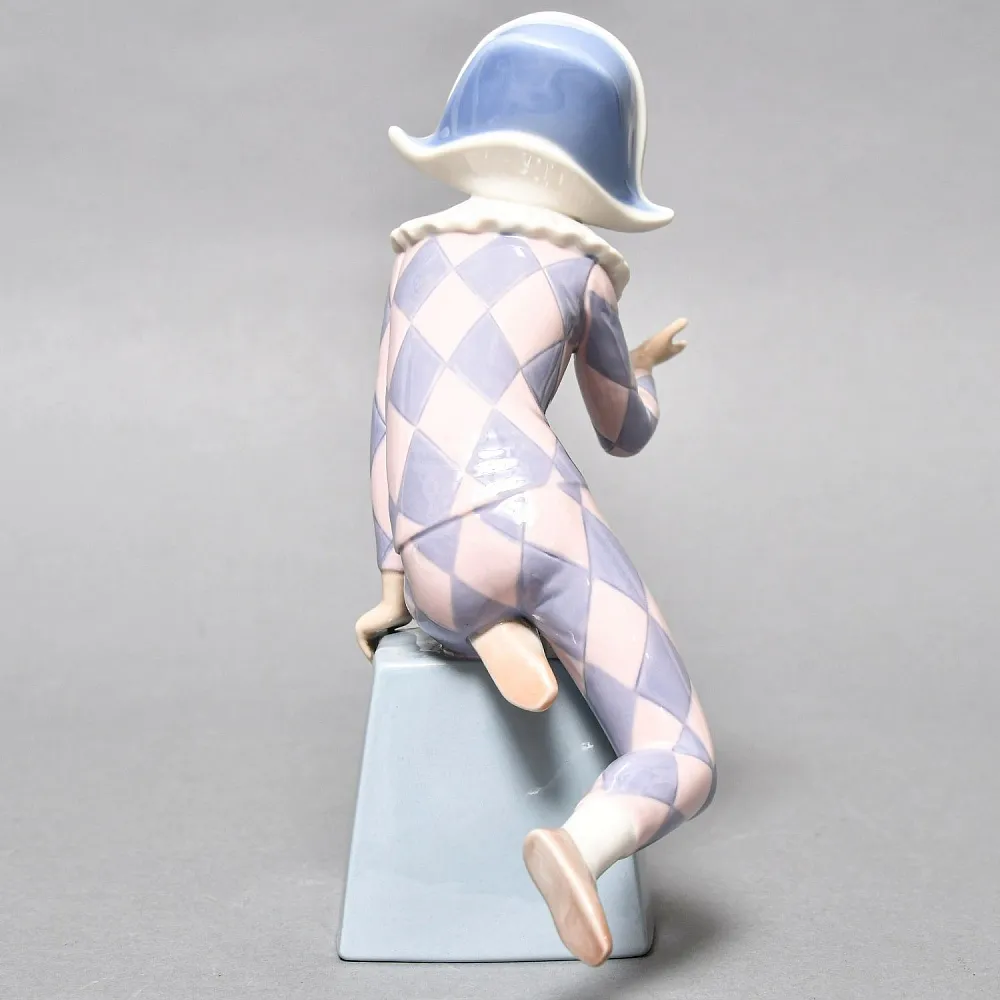 Коллекционная Фарфоровая статуэтка «Маленький Арлекин С», Lladro Испания, 1980 - 1985 годы.
