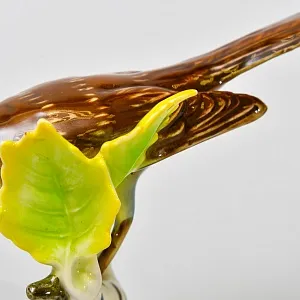 Коллекционная Фарфоровая статуэтка «Птица на березовой ветке», Goebel Германия 1972 - 1979 годы.