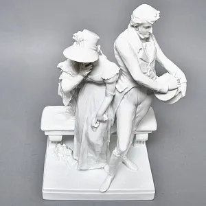 Антикварная Фарфоровая статуэтка «Дама с кавалером. Размолвка», ROSENTHAL Германия - 1926 год. 