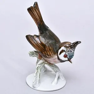 Редкость! Коллекционная статуэтка «Птица. Хохлатая синица», Фарфор ROSENTHAL, Германия.