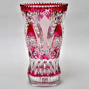 Большая Ваза Розового Хрусталя JOSKA BODENMAIS Германия Н-40 см., конец 60-х гг.