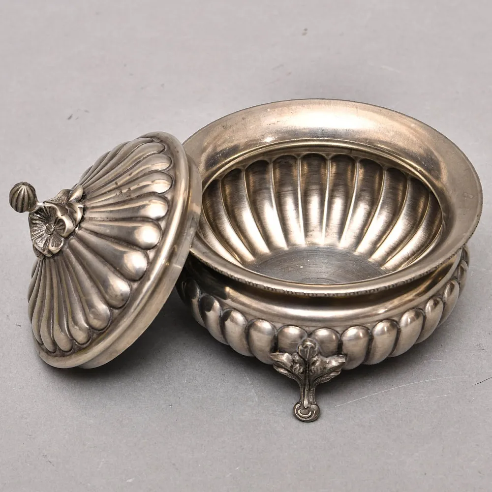 Винтажная Оловянная Сахарница с крышкой, Frieling Zinn Германия конец 60 -х годы ХХ века.