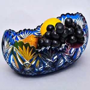 Большая Хрустальная Ваза - Конфетница «Ладья», JOSKA BODENMAIS Германия -60 гг.