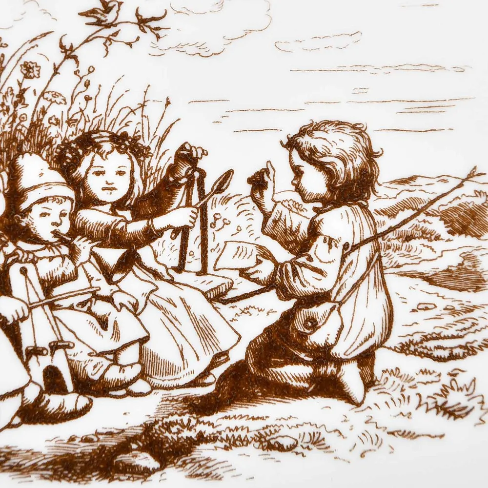 Фарфоровая Картина - Плакетка «Дети, музицирующие», Meissen (Мейсен) Германия 1979-1980 годы.