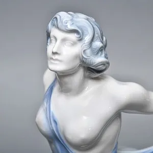 Антикварная Фарфоровая статуэтка Арт Деко «Невеста ветра», Rosenthal Германия, 1912 - 1914 годы. 