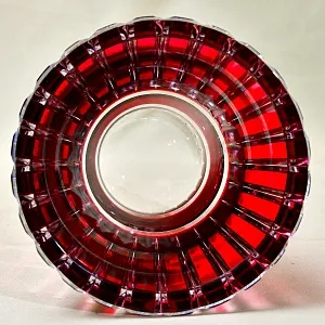 Ваза - Красный Хрусталь VAL SAINT LAMBERT (Вал Сант Ламберт) Бельгия, конец 60-х гг.