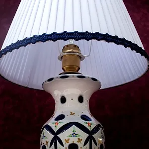 Классическая Настольная Лампа Светильник  в стеклянном корпусе. Германия - 60-70е гг.