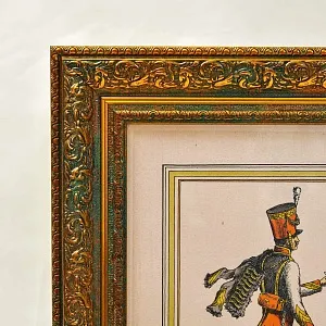 Антикварная Иллюстрация - Гравюра «Армия Наполеона - Адъютант с донесением», Франция.