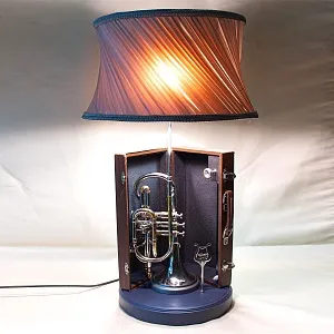 Дизайнерская Электрическая Настольная Лампа Светильник «Труба в Кофре» - 1965г».