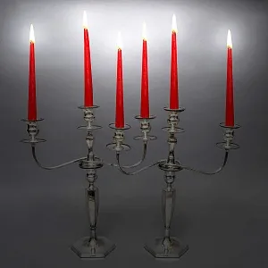 Пара Больших Антикварных Канделябров Подсвечников Silverplated, SHEFFIELD Англия начало ХХ век.