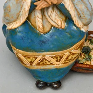 Фарфоровая статуэтка «Мексиканская Девочка с корзиной роз», Lladro серия Грес, Испания.