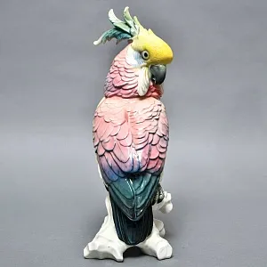 Большая Птица - Фарфоровая Статуэтка «Розово - Жёлтый Какаду» Н -36 см., Karl Ens Германия.