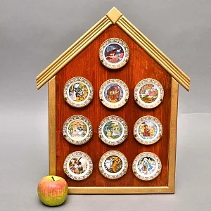 Набор Фарфоровых тарелок «Домик сказок», The FRANKLIN Porcelain США - 1979 год.