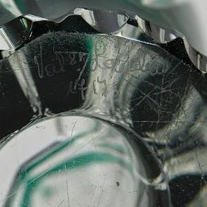 Хрустальная Ваза «Зеленый Тюльпан», VAL SAINT LAMBERT  Бельгия, середина ХХ века.