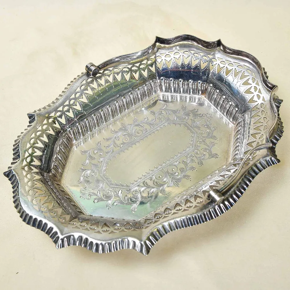 Сухарница - Конфетница - Фруктовница, Метал Silverplate, Atkin Brothers Англия, 30-е гг.