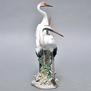 Коллекционная Фарфоровая статуэтка «Птицы. Пара журавлей», Lladro Испания. 