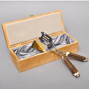 Щипцы для гриля серия «Охота» в деревянной коробке, Германия, Wickuler Solingen, 80 -е годы ХХ века.