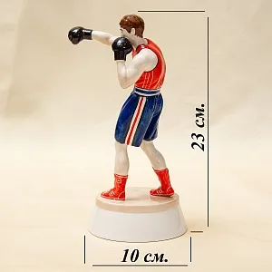 «Боксёр» - Авторская Коллекционная Фарфоровая Статуэтка, Россия.