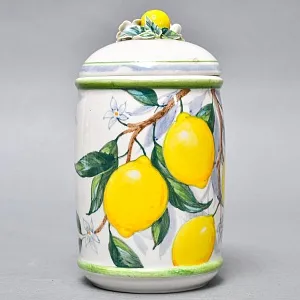 Авторский Чайный сервиз на 4 персоны «Лимоны», фарфор, ручная роспись, Гжель Россия -2000 г..