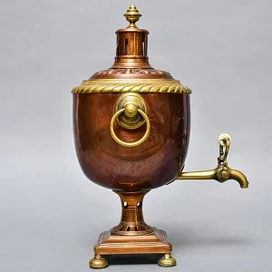 Редкость! Старинный Медный Угольный Самовар на 2,5 л. Германия, начало XX века.