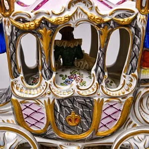 Редкость! Большая Фарфоровая статуэтка «КАРЕТА», SITZENDORF Германия, середина ХХ века.