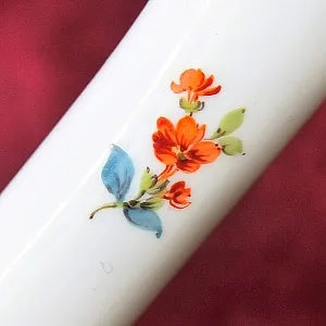 Открывалка для бутылок с фарфоровой ручкой «BLUMEN», MEISSEN / МЕЙСЕН Германия, 50-е гг.