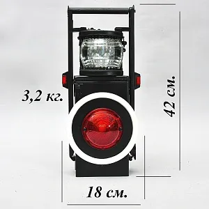 Большой Винтажный Железнодорожный Сигнальный Вагонный Фонарь, СССР.