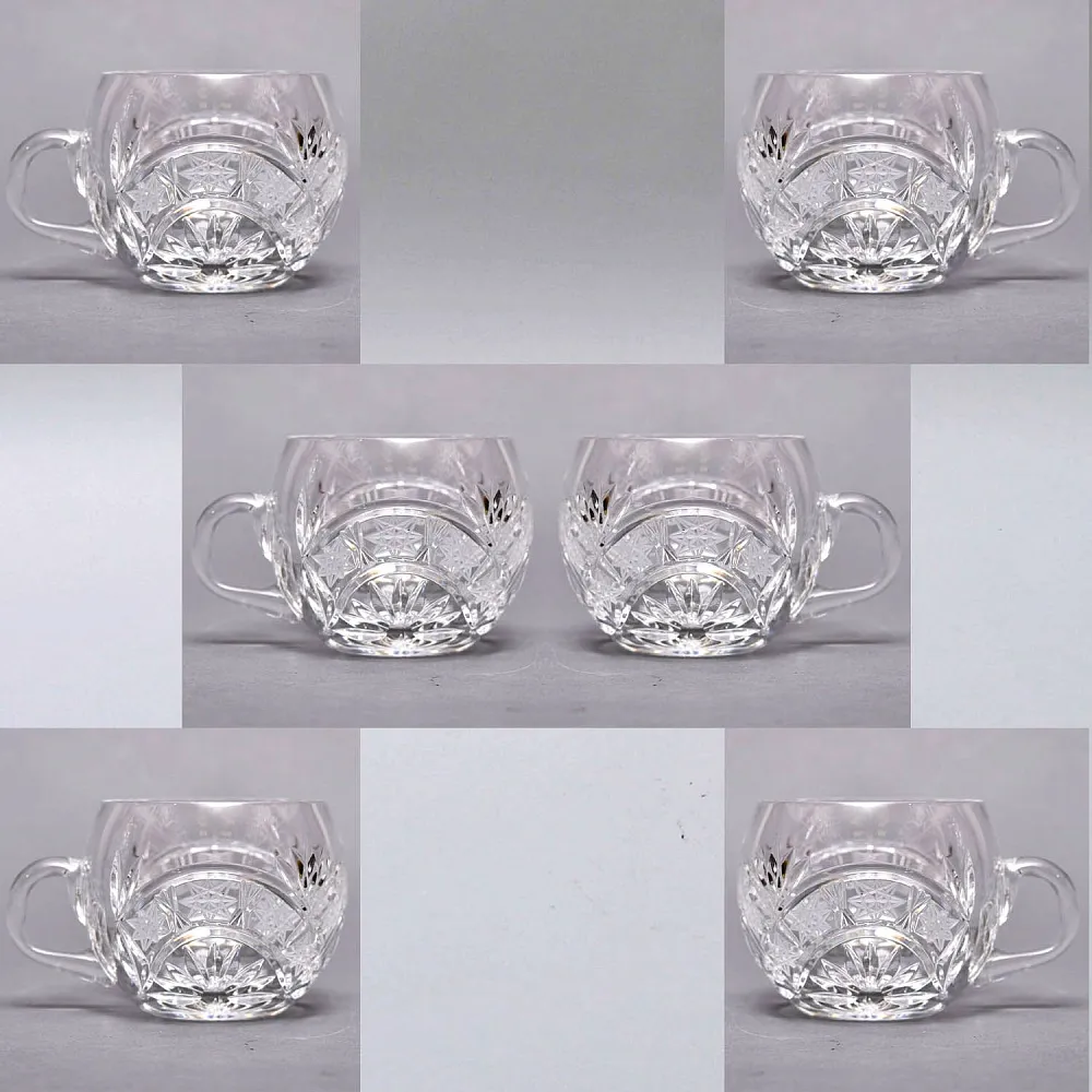 Винтажный Набор Хрустальных Чашек - Кружек Trischler Winterhalder Германия 70-е гг. 