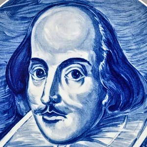 Коллекционная Фарфоровая Тарелка - Блюдо «Уильям Шекспир», MEISSEN Германия, 1976 год. 