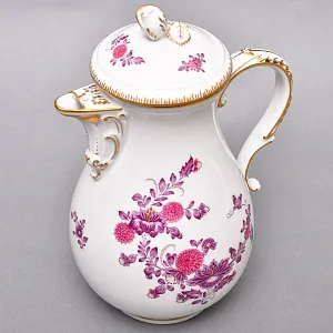 Фарфоровый Чайный Сервиз «Индийские цветы» на 6-ть персон, MEISSEN / МЕЙСЕН Германия. 