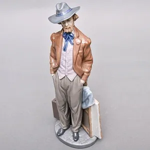Коллекционная Фарфоровая статуэтка «Странствующий Художник», Lladro / Лядро Испания.