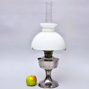 Редкость!!! Винтажная Керосиновая Лампа с Матовым Стеклянным Плафоном «Aladdin» Англия 50гг.