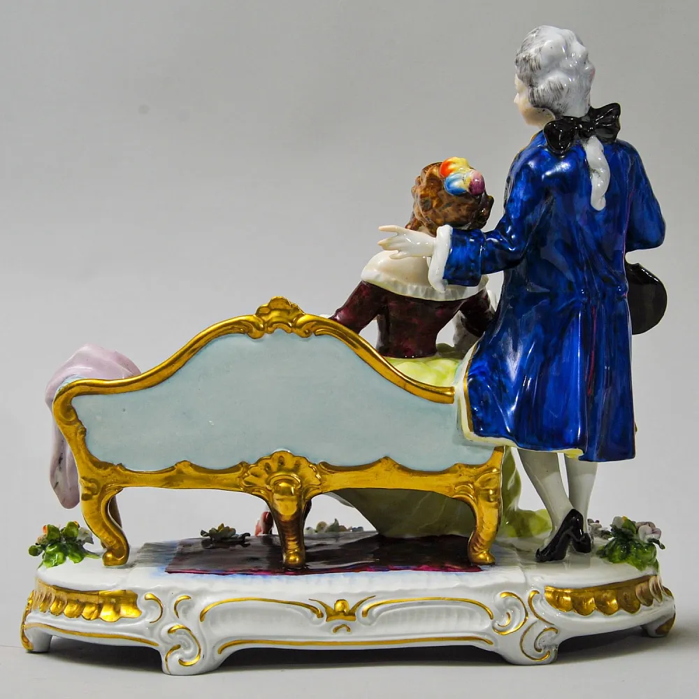 Коллекционная Фарфоровая Статуэтка «Музыкальный Дуэт», Unterweissbach 1958 - 1976 годы.