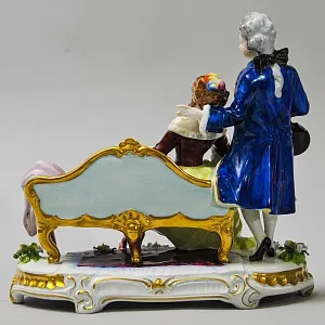 Коллекционная Фарфоровая Статуэтка «Музыкальный Дуэт», Unterweissbach 1958 - 1976 годы.