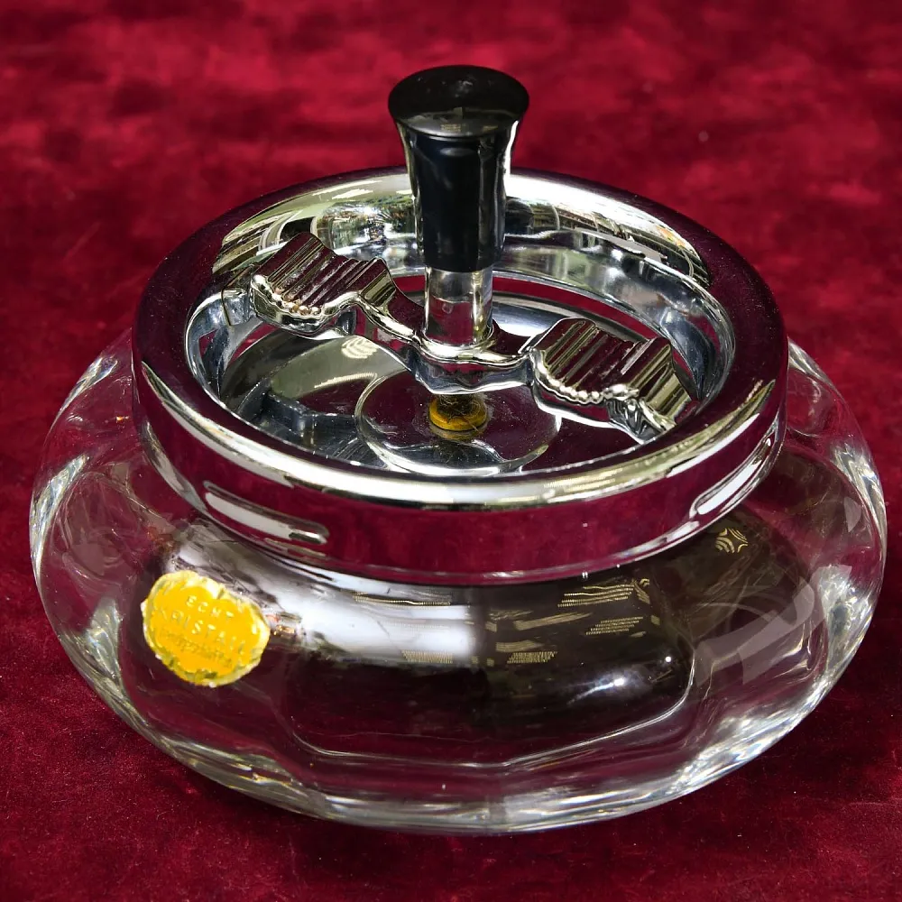 Хрустальная Пепельница с механизмом «ЮЛА», NACHTMANN Германия, конец 60-х гг.