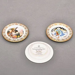 Набор Фарфоровых тарелок «Домик сказок», The FRANKLIN Porcelain США - 1979 год.