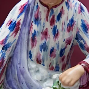 Редкость! Авторская Фарфоровая статуэтка «Узбечка с хлопком», ЛФЗ СССР 1955 год. 