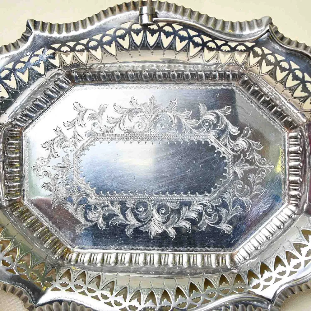 Сухарница - Конфетница - Фруктовница, Метал Silverplate, Atkin Brothers Англия, 30-е гг.