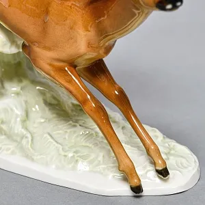 Коллекционная Фарфоровая статуэтка «Охота. Бегущие косули», Hutschenreuther Германия.