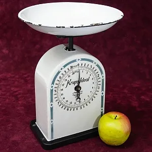 Антикварные Кухонные Весы в Фарфоровом корпусе KRUPS IDEAL, Германия - 1915 год.