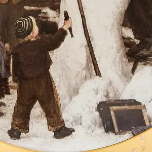 Коллекционная Тарелка «Снеговик» Фарфор, Suisse Langenthal, Швейцария -1987 год.