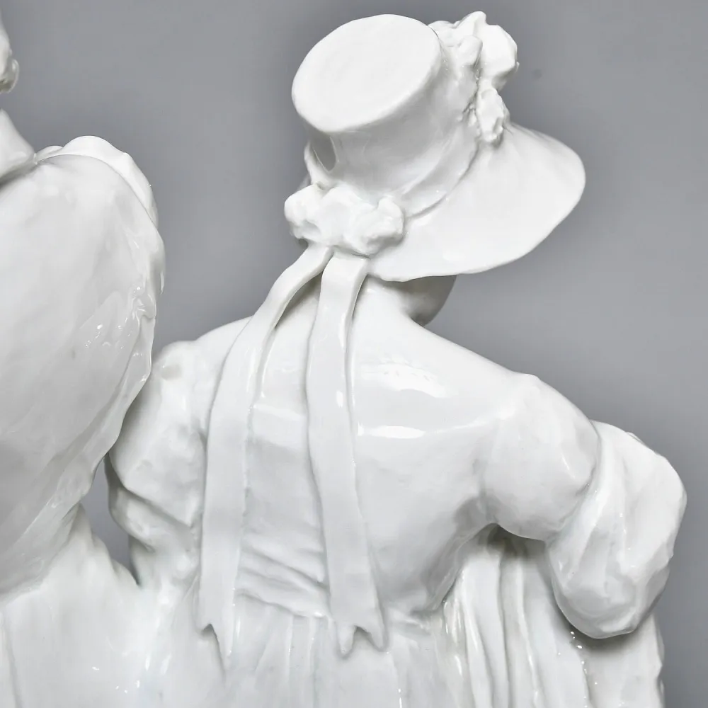 Антикварная Фарфоровая статуэтка «Дама с кавалером. Размолвка», ROSENTHAL Германия - 1926 год. 